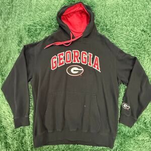 University of Georgia Black | Red Pullover XL Sweatshirt Hoodie NCAA Unisex